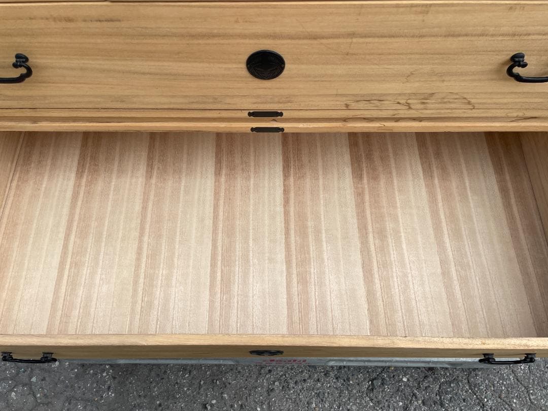 ★ 古家具 高級桐衣装箪笥 H114xW94.5xD44 桐 たんす タンス