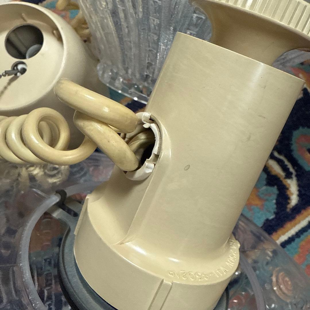 【動作確認済❗️】昭和レトロ アンティーク クリアガラス 照明 日本製