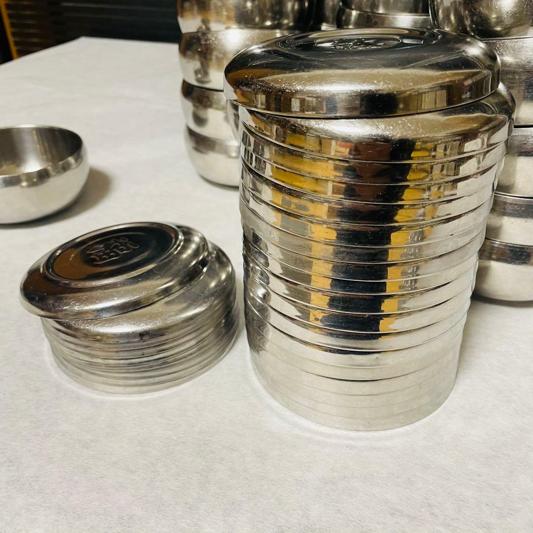 韓国ステンレスご飯茶碗＋蓋 2種セット 業務用