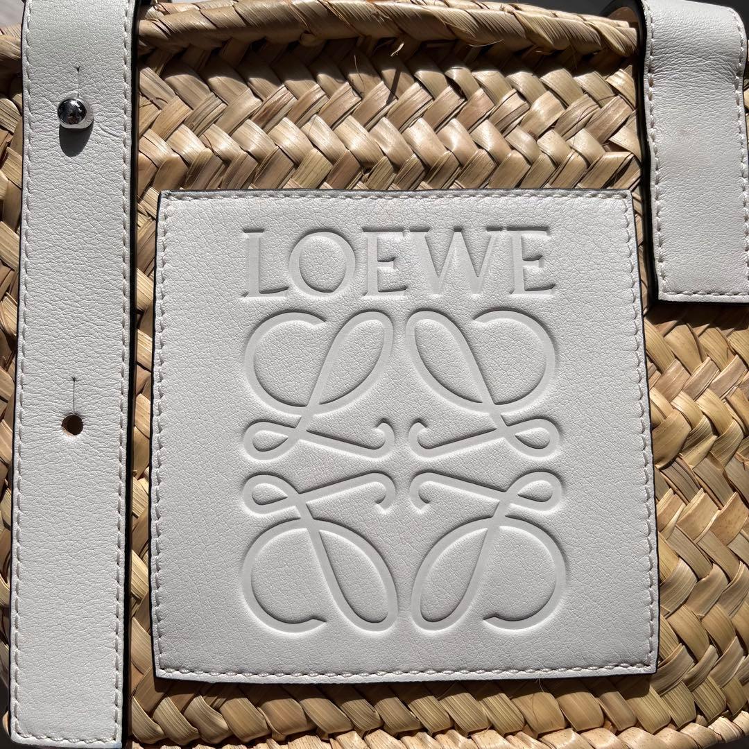 【正規品・美品】LOEWE ロエベ かごバッグ スモール（ホワイト）