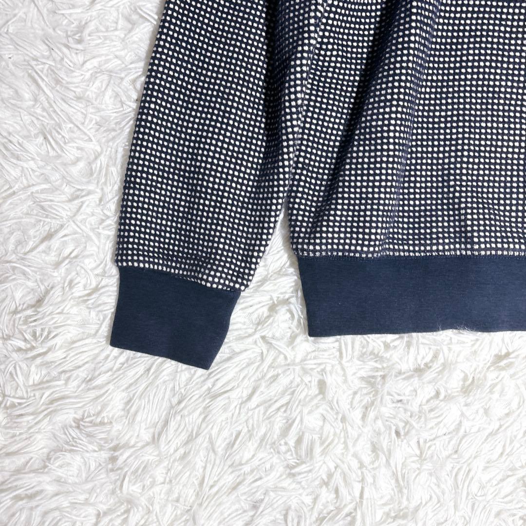 希少 美品 XL メゾンキツネ トリコロールフォックス ドット スウェット 紺