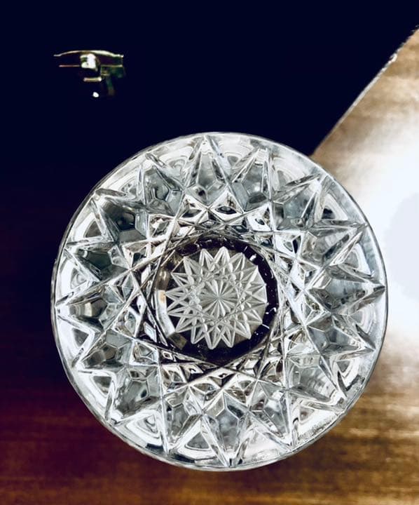 ボヘミアングラス 花瓶 クリスタル 花器