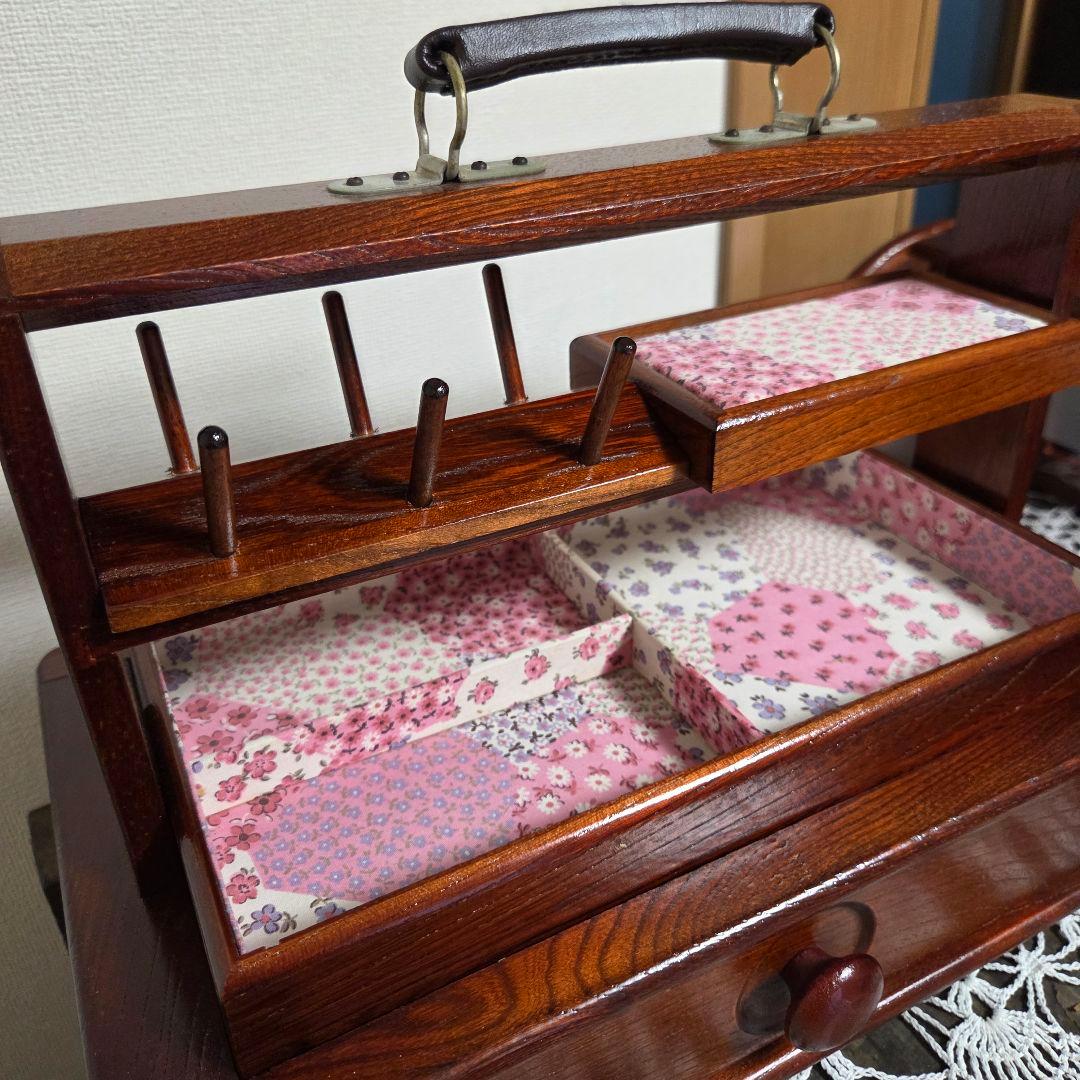 可愛い過ぎるソーイングボックス　裁縫箱　ヴィンテージ