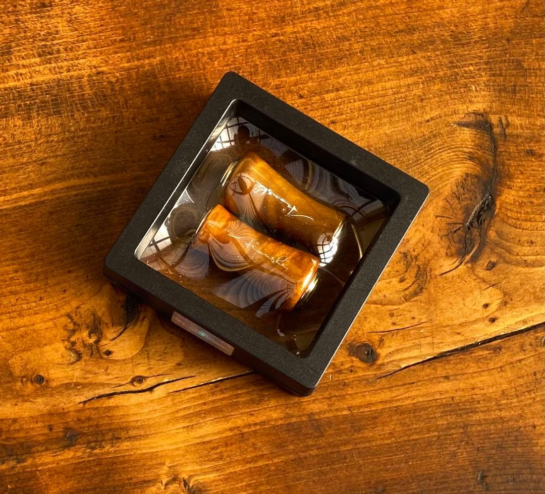 ウッドノブ　ハンドルノブ　黄金樟　丸型　リールカスタムパーツ　ダイワS シマノA