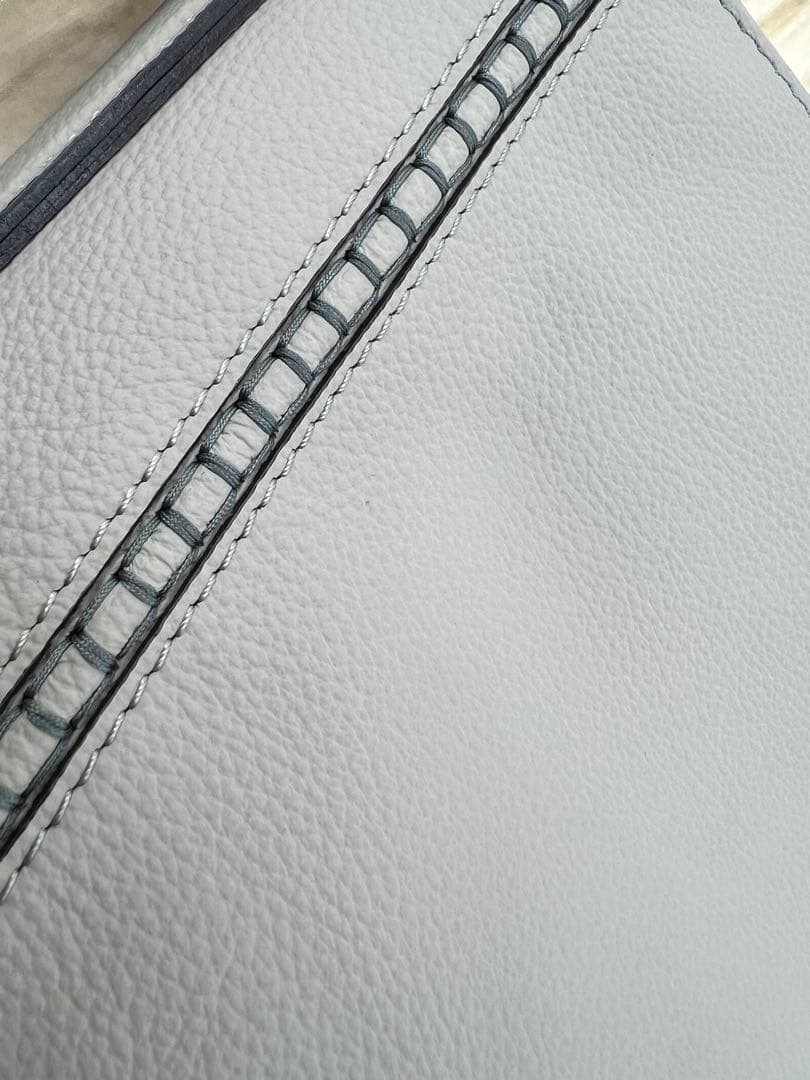 FUJITAKA フジタカ レザー ショルダーバッグ グレー