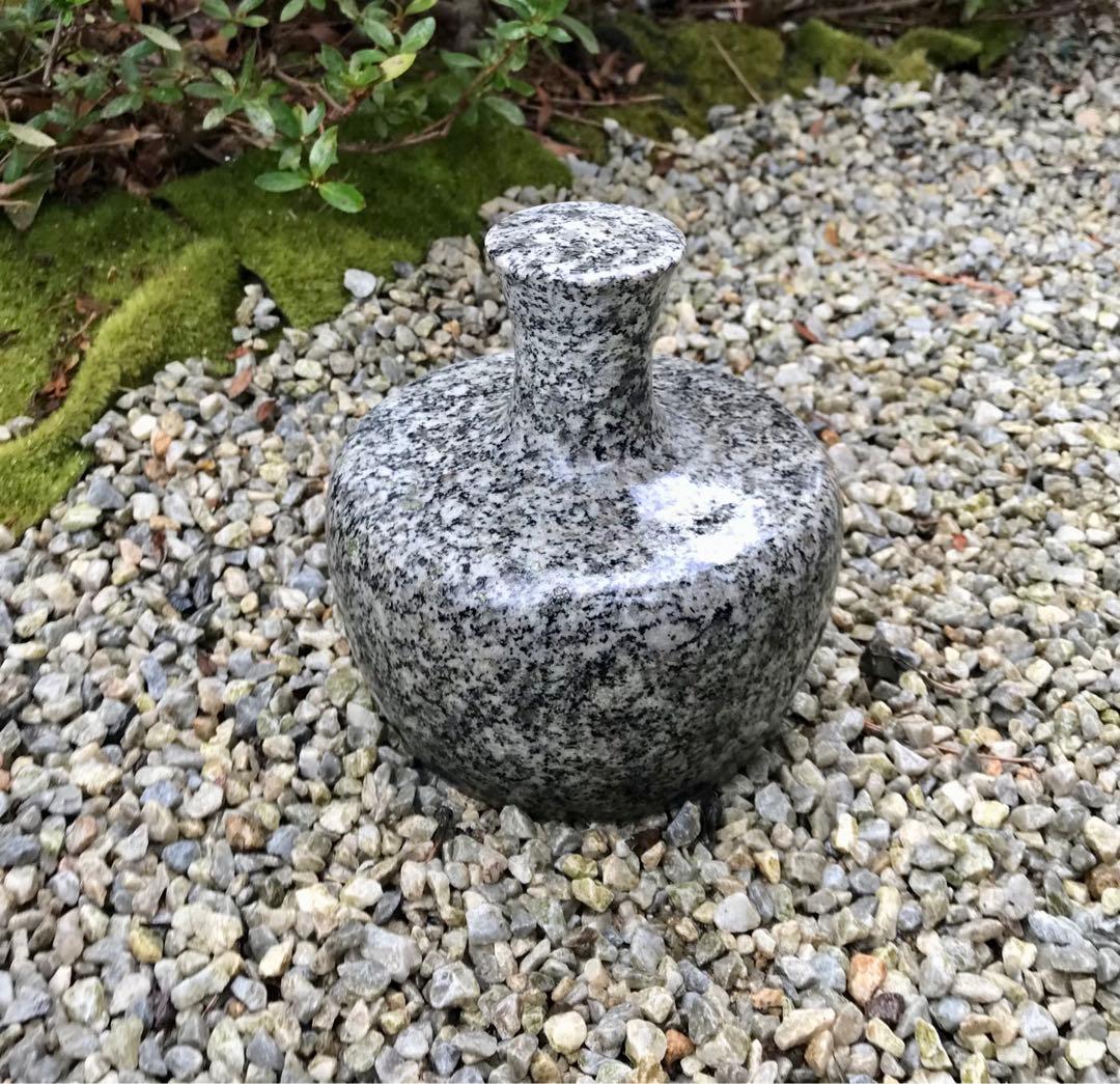 【御影石宝珠・関守石・オブジェ】庭石・置物・ガーデニング