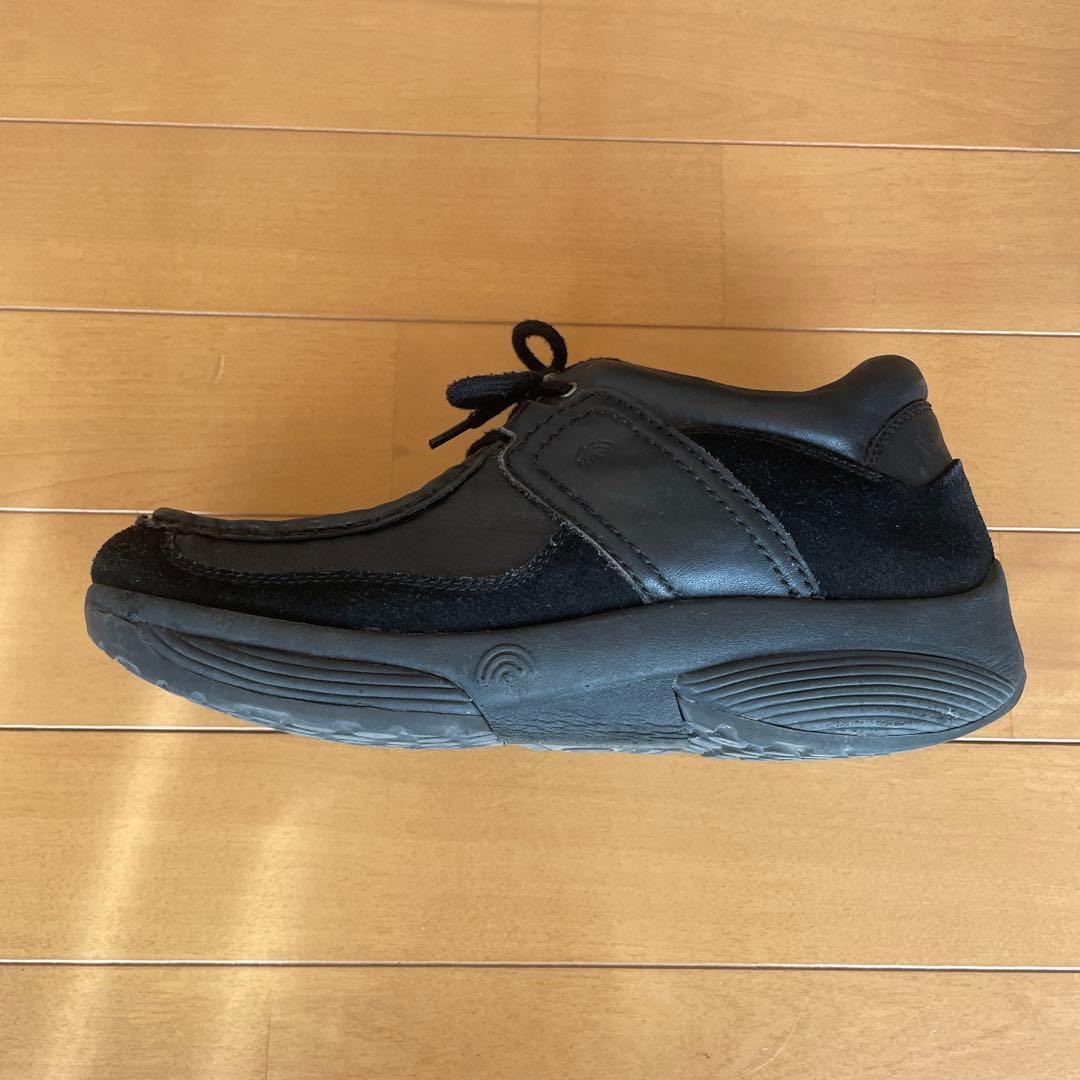 のさかストレッチウォーカー 41 黒 レザースエードシューズ インソールなし