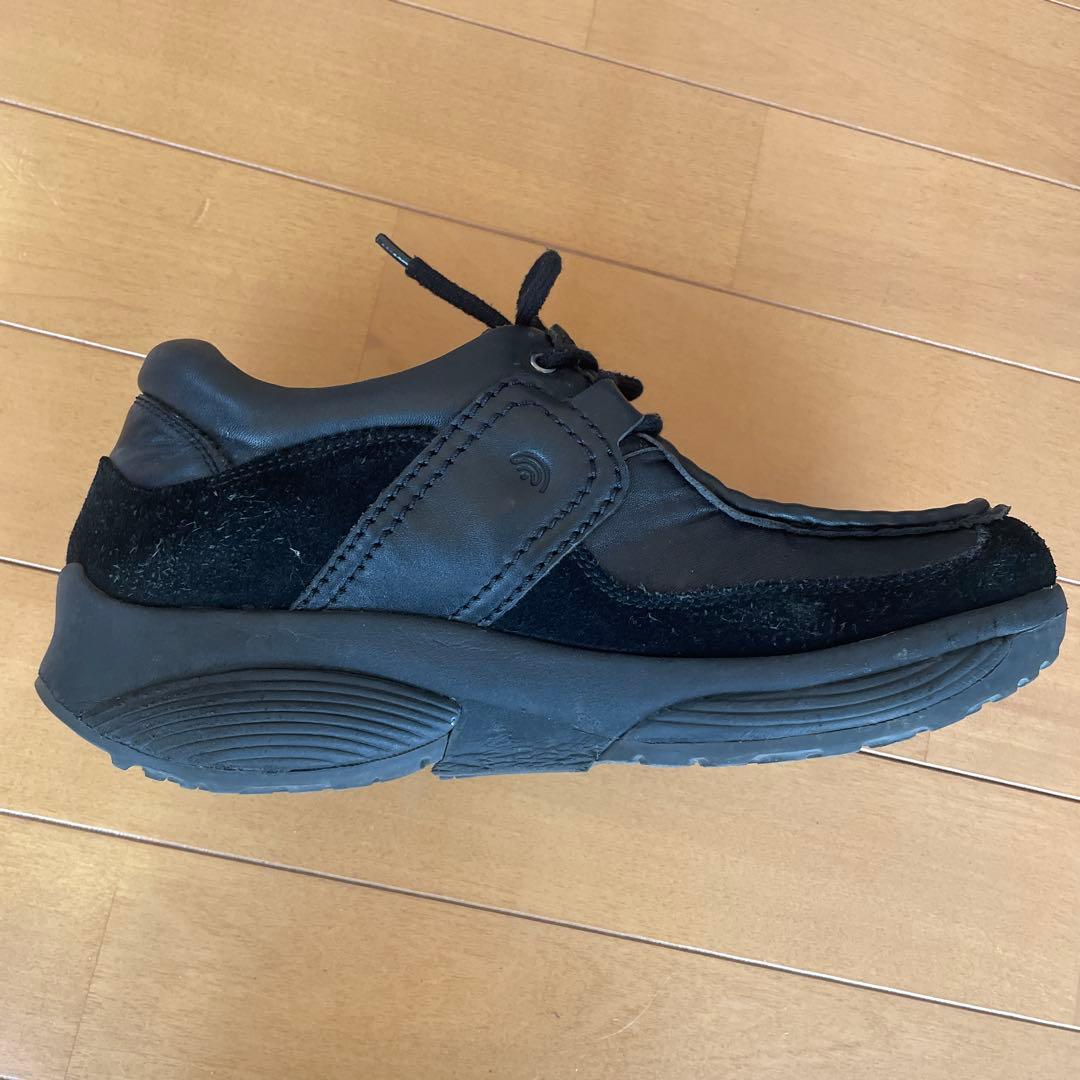 のさかストレッチウォーカー 41 黒 レザースエードシューズ インソールなし