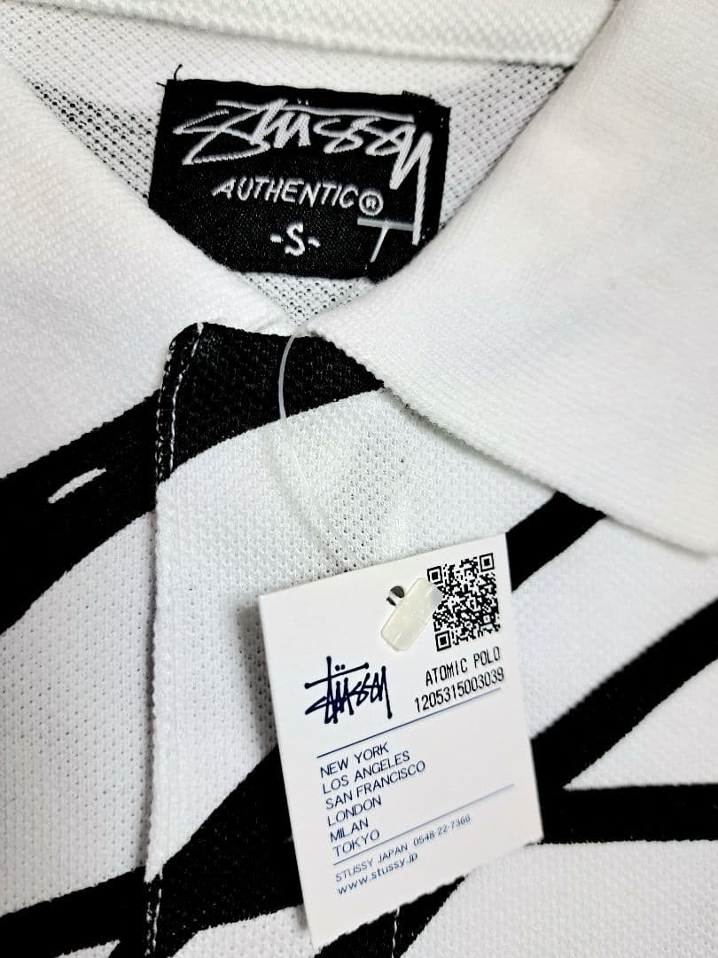 【ゴルフ・S新品 】Stüssy × FL アトミックリング ポロシャツ 白