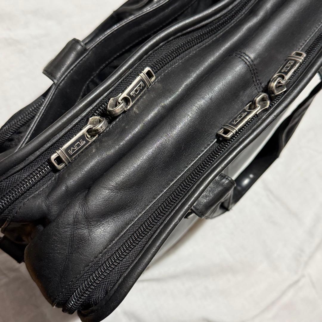 ◎良品　TUMI 96130D4 レザー ビジネスバッグ ブラック