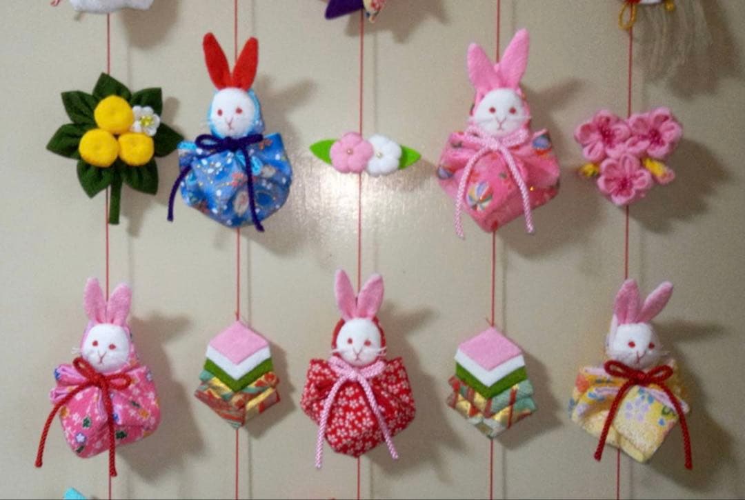 ひな祭り用つるし雛(2026-7うさぎ)