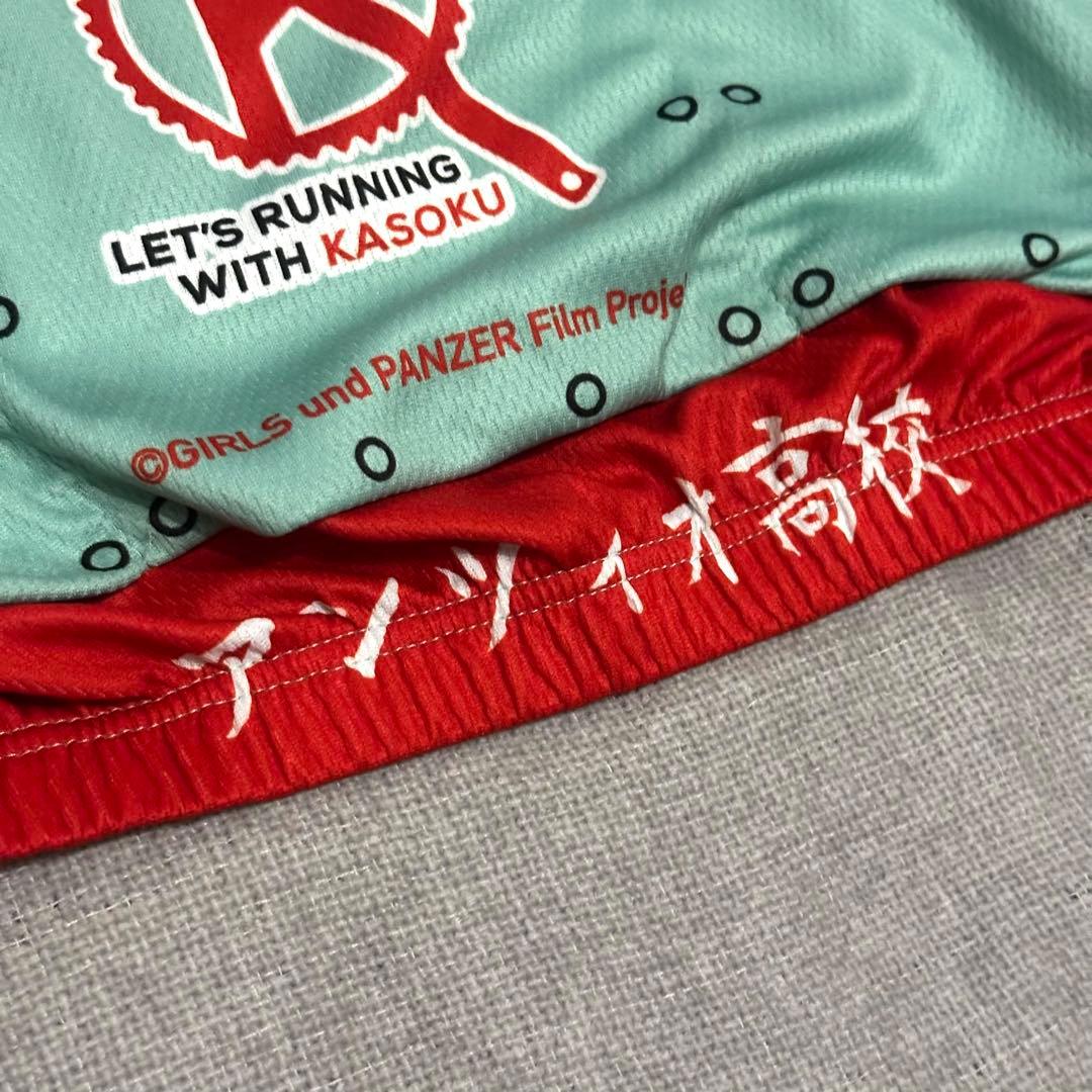 サイクルジャージ アンツィオ高校ガールズ&パンツァー 半袖シャツ WAVEONE