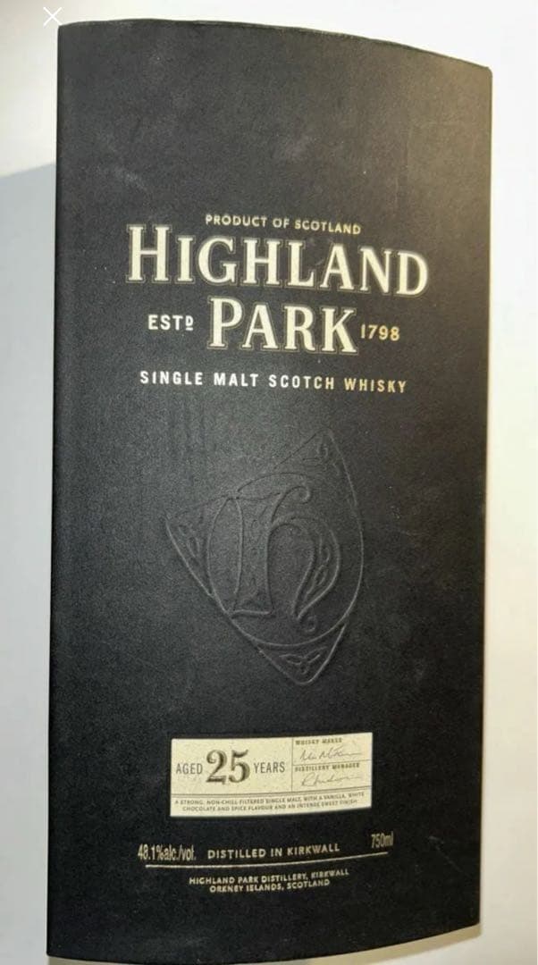 【ビンテージ】ハイランドパーク25年 750ml旧ボトル未開栓&USBメモリ