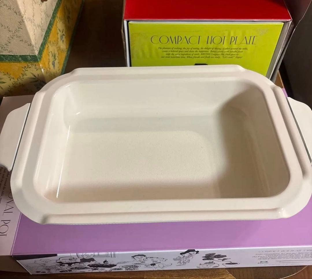 BRUNO コンパクトホットプレート ミントグリーン　セラミックコート鍋つき