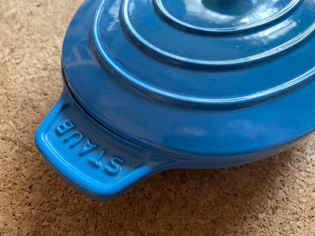 STAUB オーバルホットプレート　サックスブルー　40周年　限定ノブ