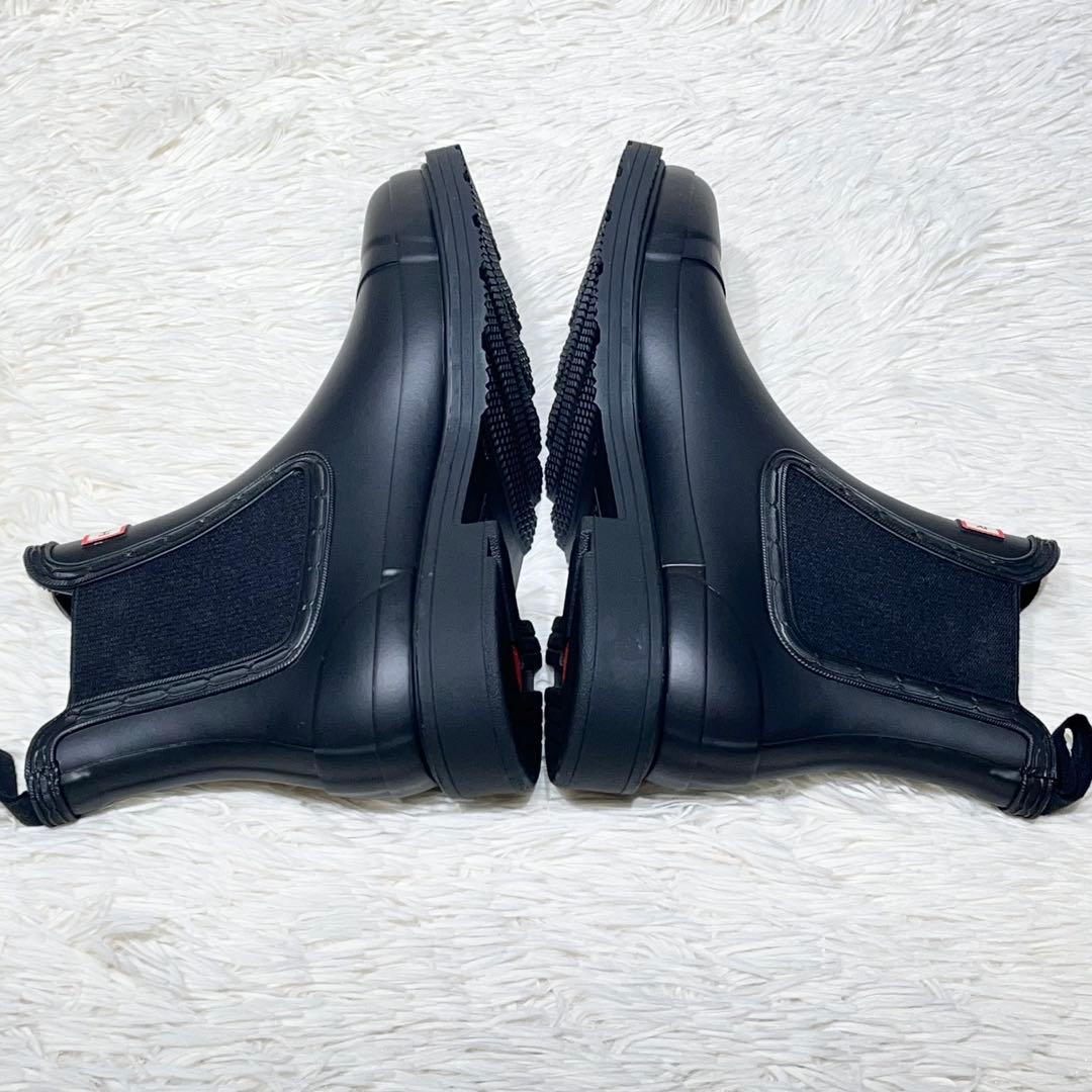 未使用級☆ハンター コマンド チェルシーブーツ 24㎝ 黒 完全防水 サイドゴア