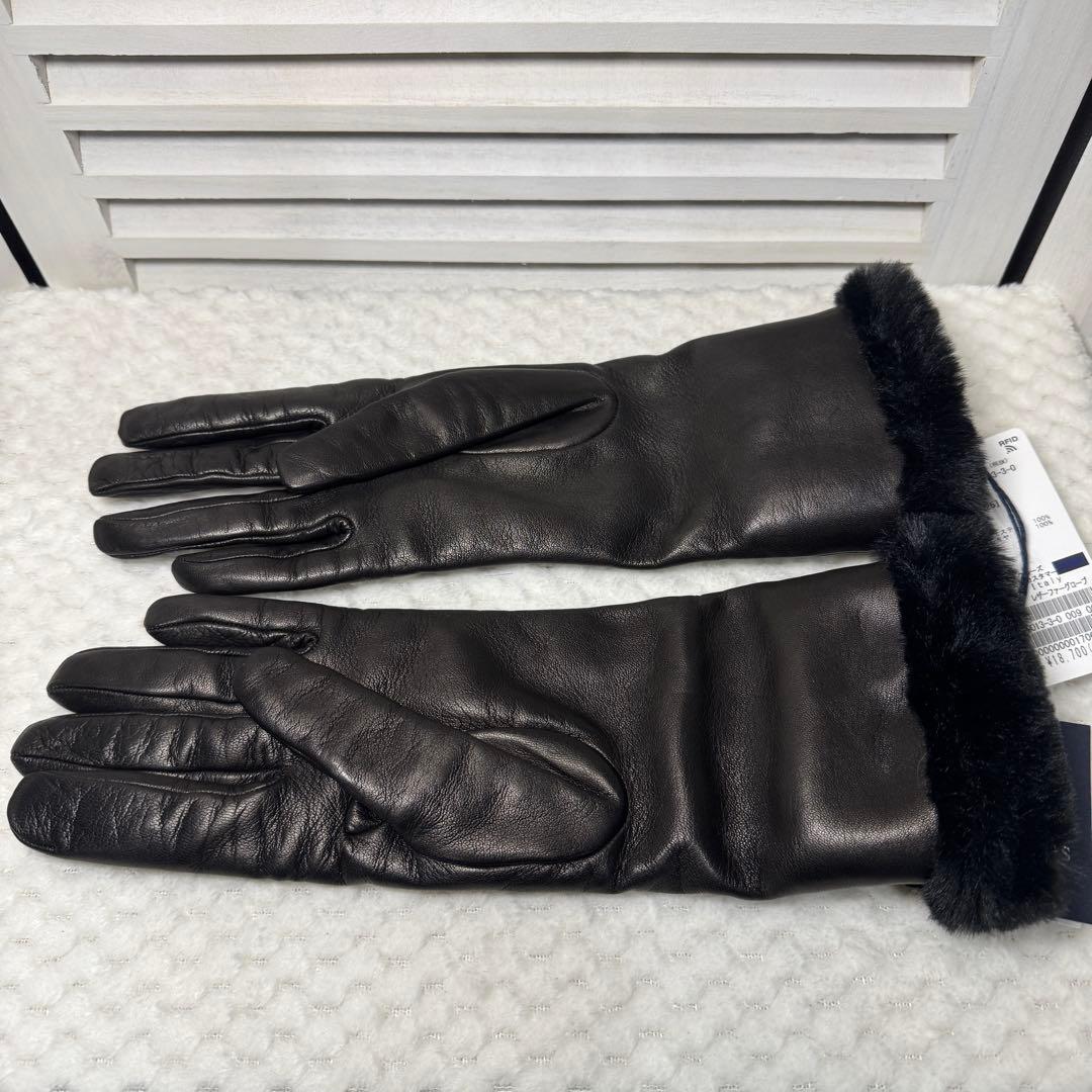 新品 GALA GLOVES ガラグローブ 羊革 カシミヤ 100% ブラック