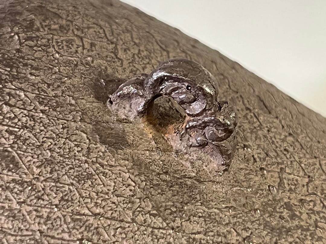 DT695 茶道具 釜師 畠春斎 造 尻張形釜 共箱