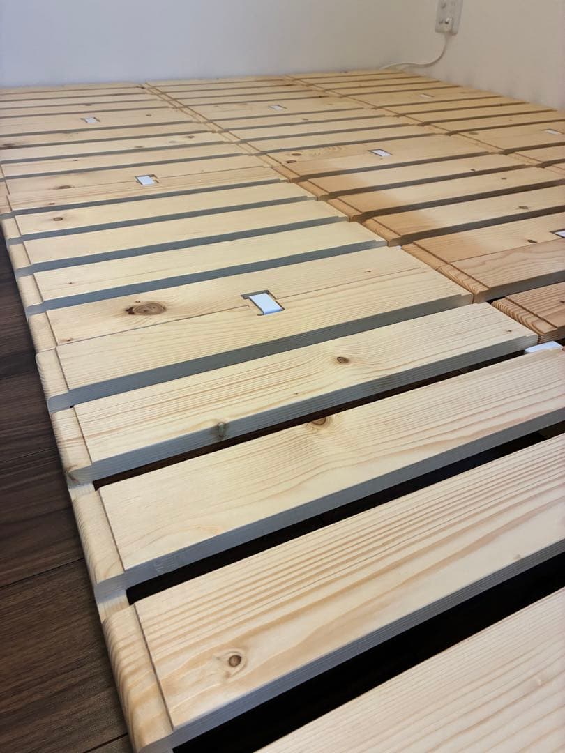 木製パレット風すのこベッド(ダブルベットサイズ)