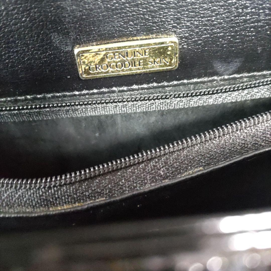 《シャイニング、クロコダイルバック》美品、角スレ傷無し、ベタつき無し1853