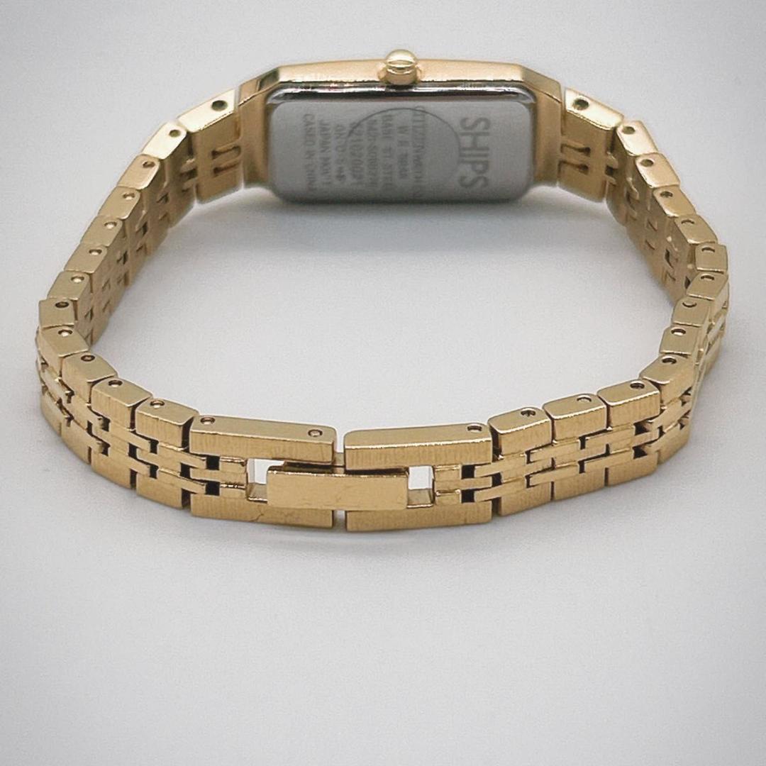 極美品 稼働 CITIZEN SHIPS別注 6Pダイヤ ゴールドブレス 腕時計