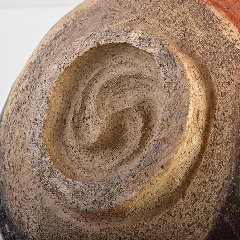 茶道具　楽吉左衛門　十代旦入造　赤楽平茶碗　共箱　D　R7072