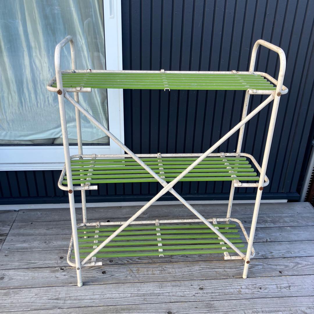 北欧レトロ アイアンフレーム スチールラック プランターラック 花台 飾り棚