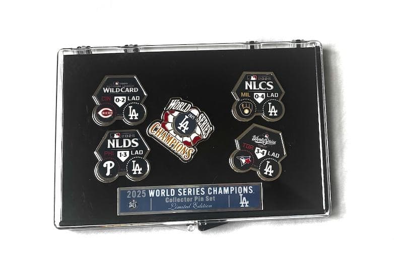 ドジャース 2025 チャンピオン記念 コレクターピン 5点セット ケース付き