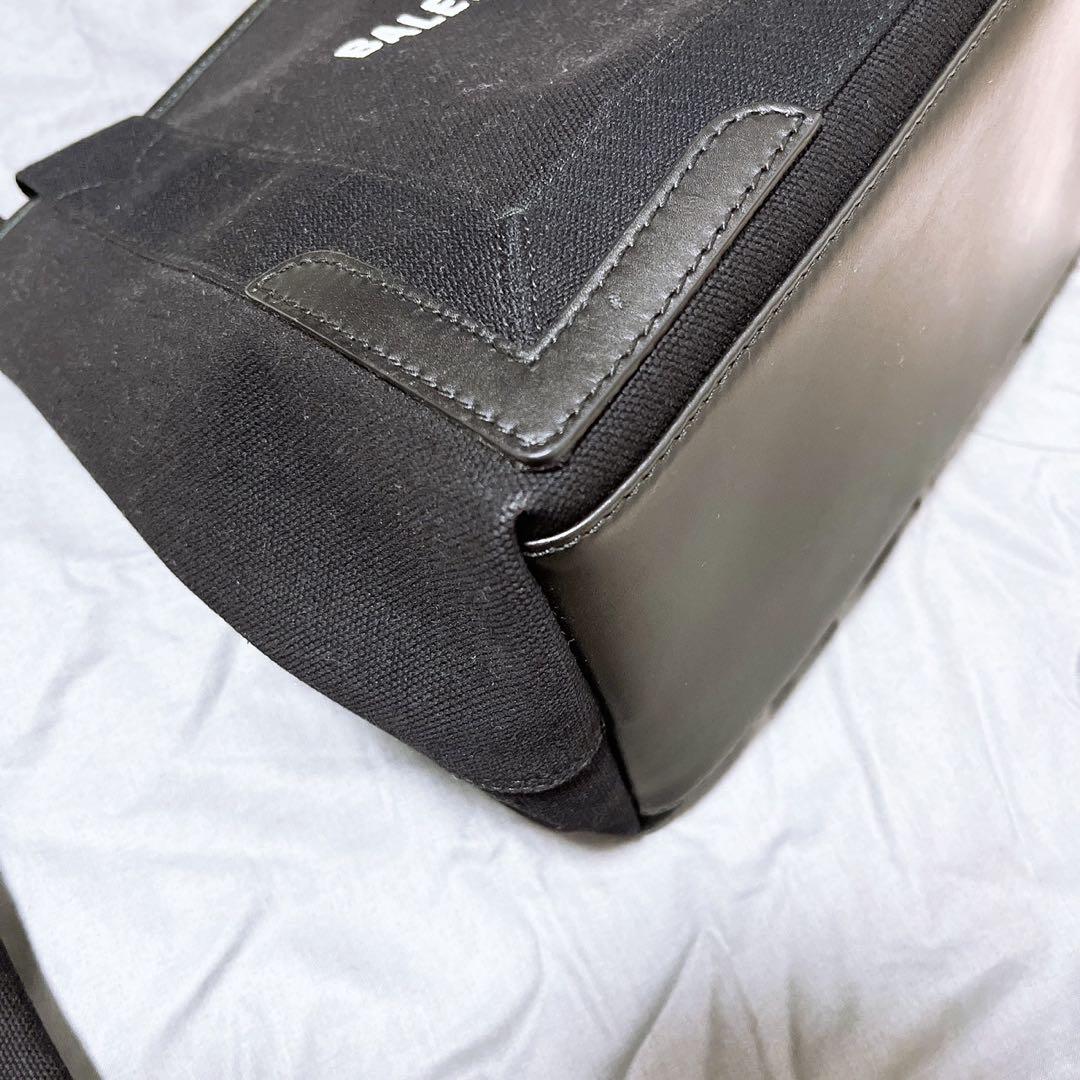 美品 BALENCIAGA ハンドバッグ トートバッグ ネイビーカバスS