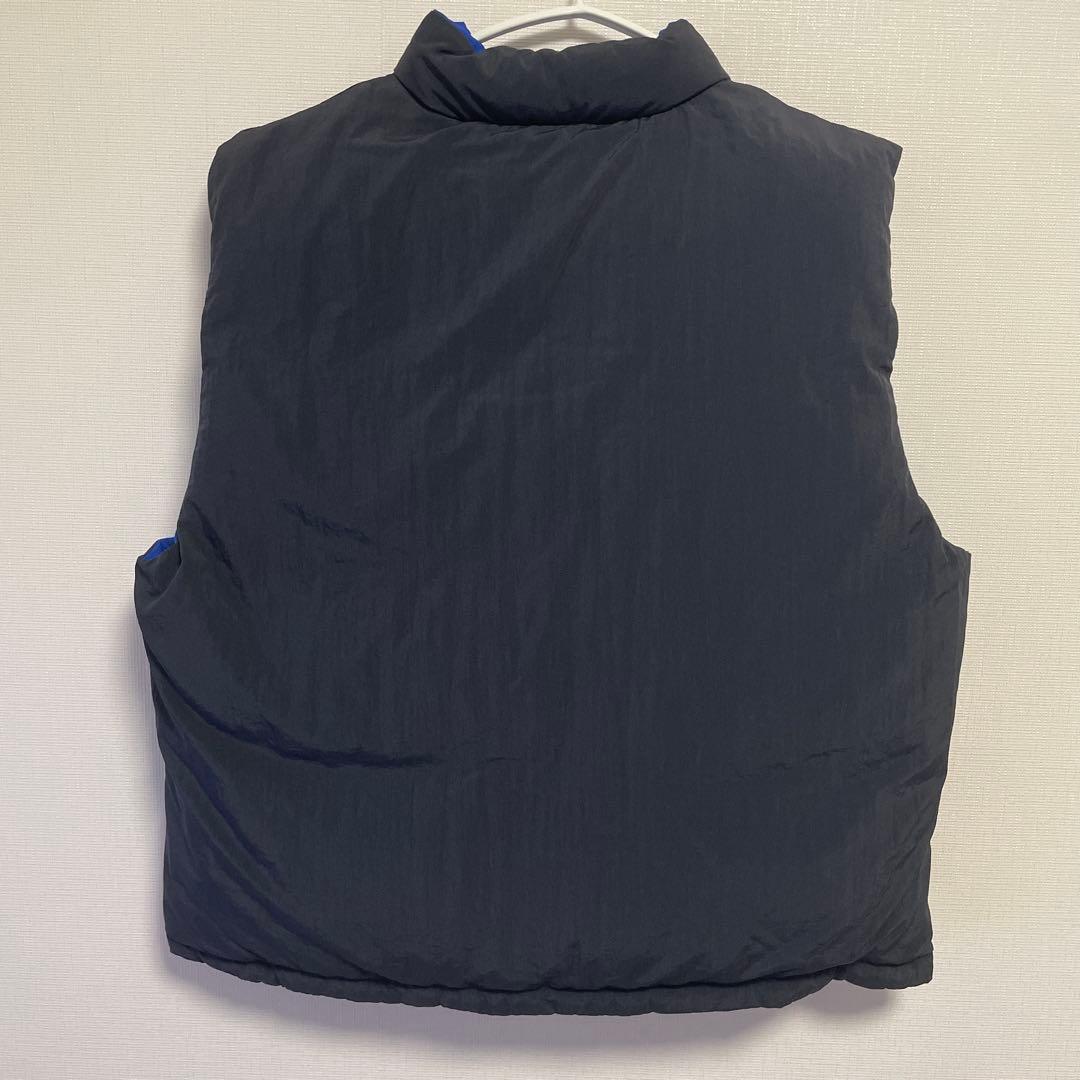 リバーシブル ダウンベスト black&blue