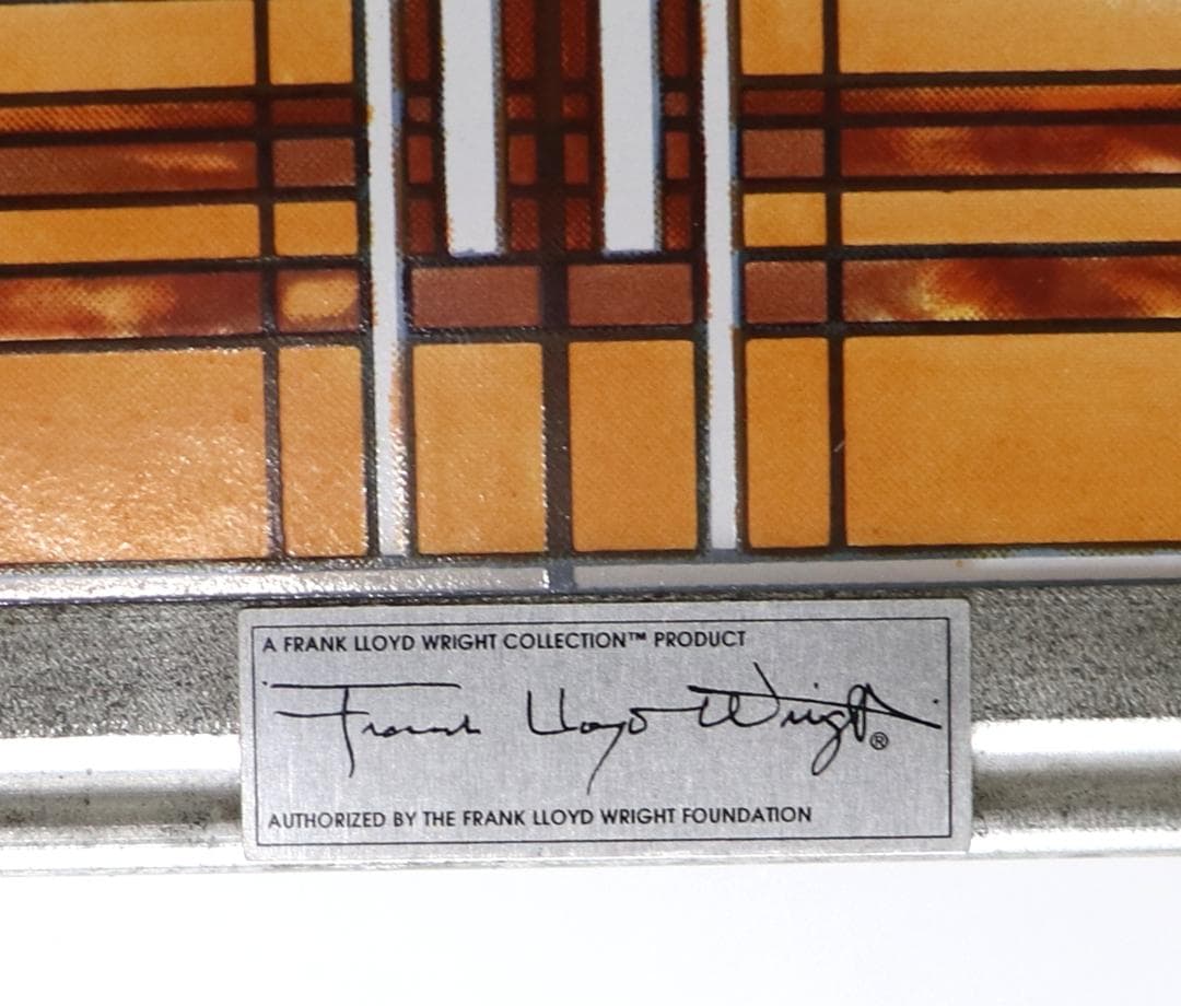 フランク・ロイド・ライト 縦長型 ヴィンテージ ステンドグラス ブラッドリー邸