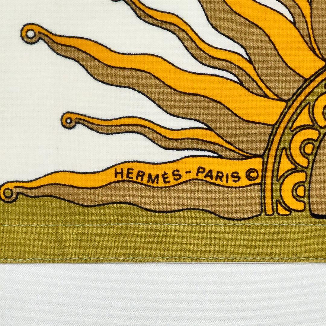 極美品★HERMES★ エルメス ランチョンマット 日時計 太陽 グリーン