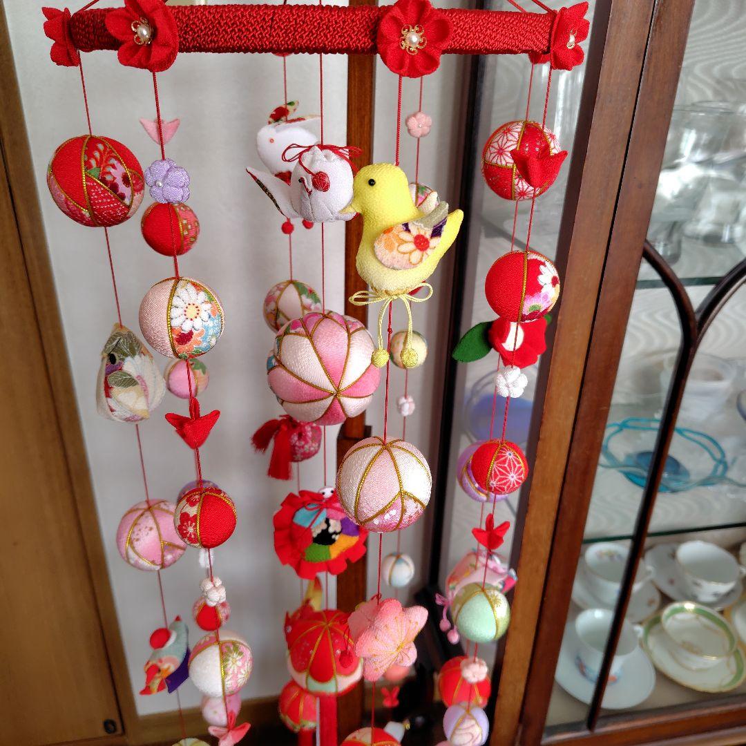 ちりめん細工　お雛様下げ飾りさげもん(大）
