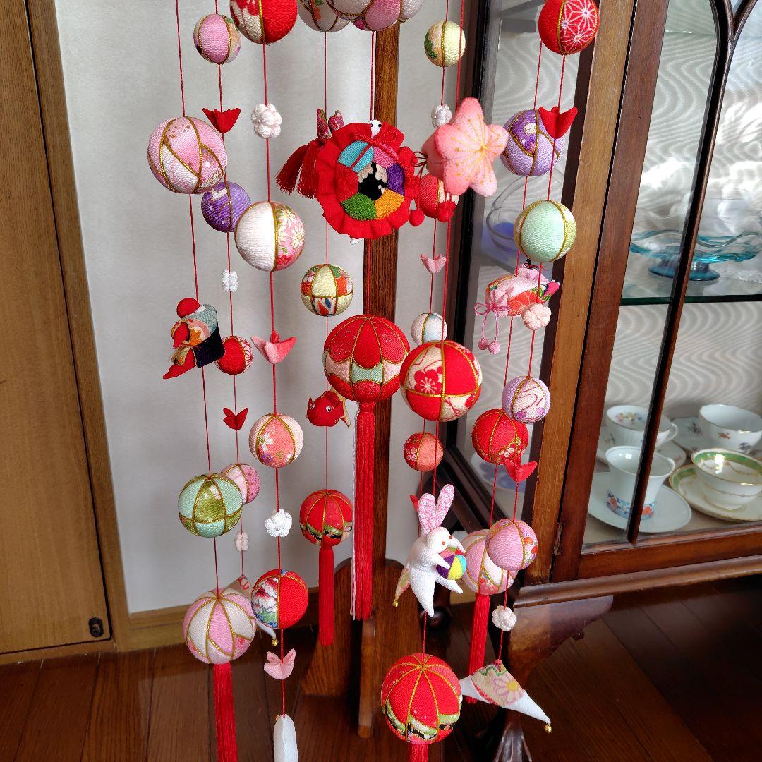 ちりめん細工　お雛様下げ飾りさげもん(大）