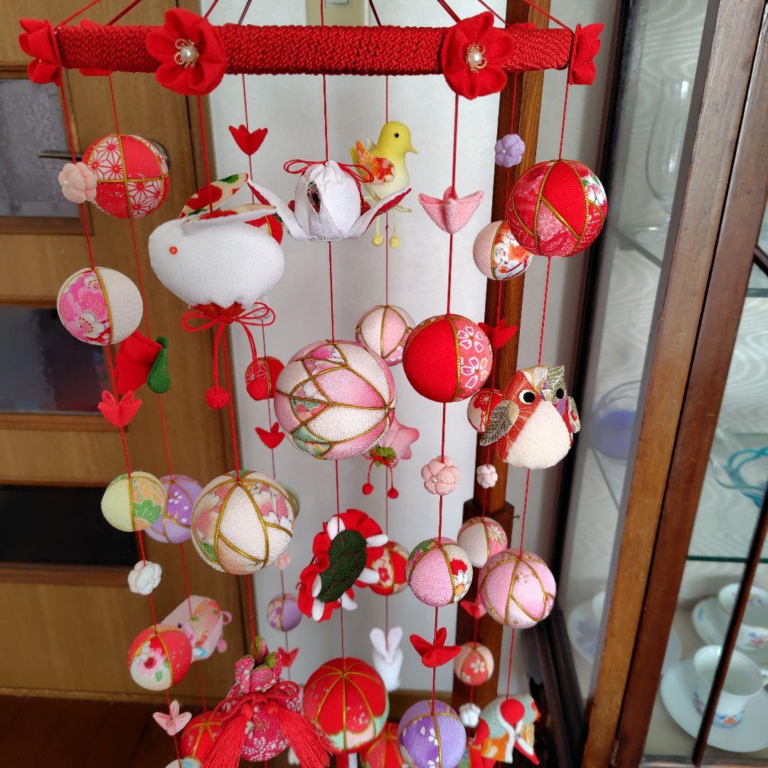 ちりめん細工　お雛様下げ飾りさげもん(大）