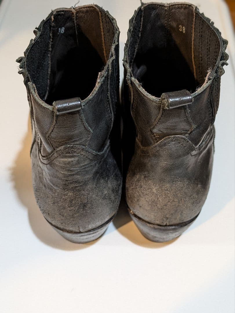 golden  レザーサイドゴアブーツ 38