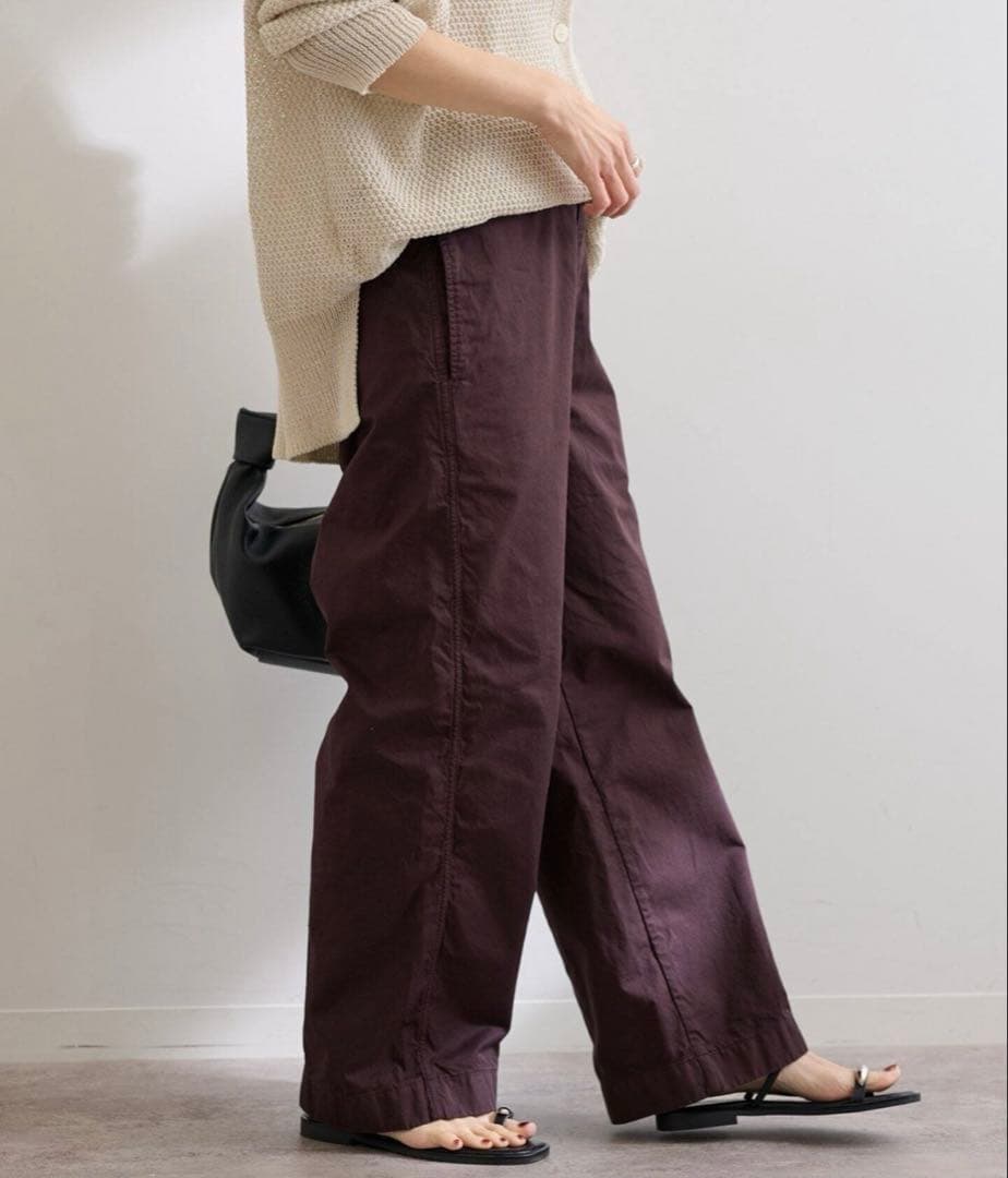 フレームワーク ライトチノ クロップドパンツ ブラウン