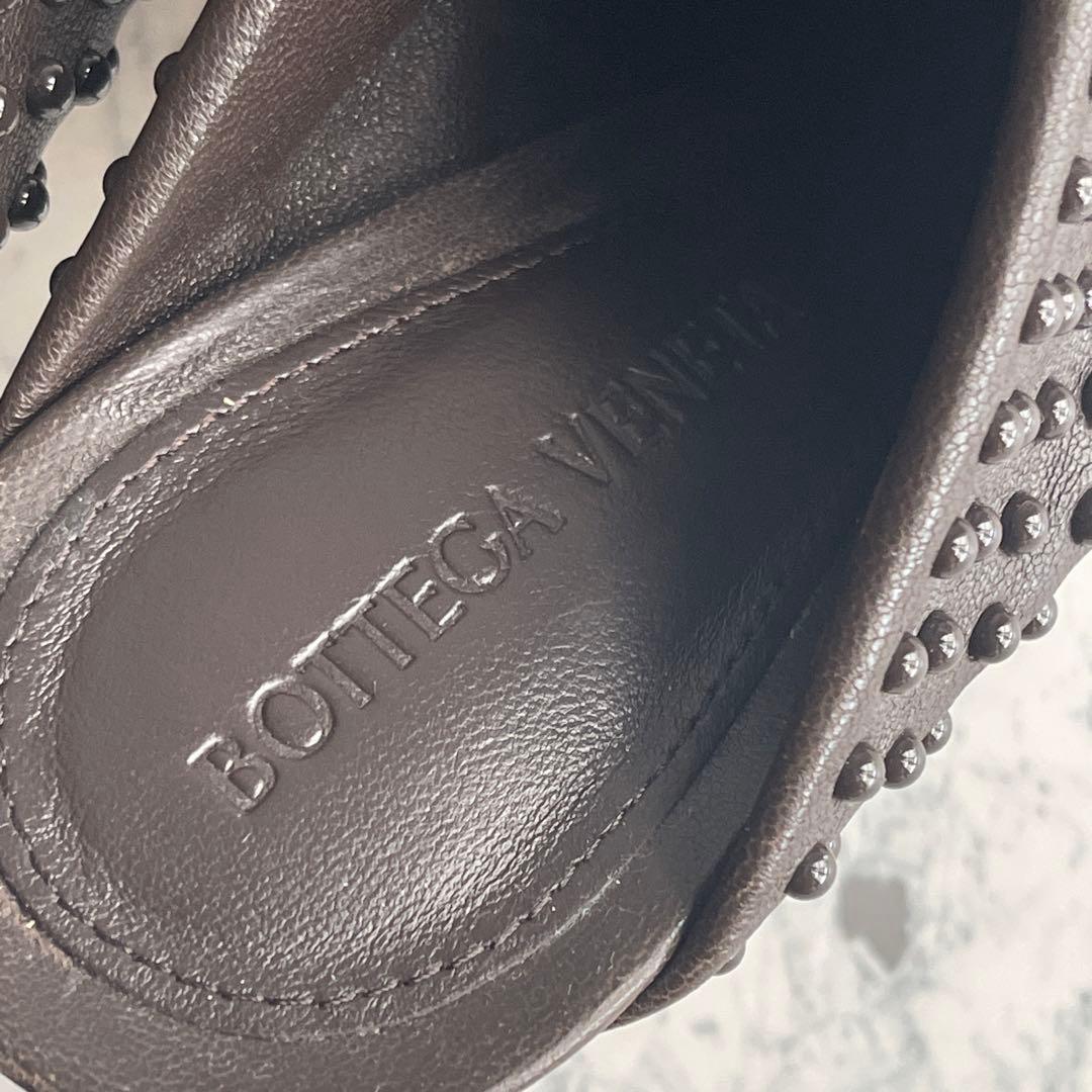 未使用級　ボッテガヴェネタ　ビュレット ドット ソックスミュール　茶色　37