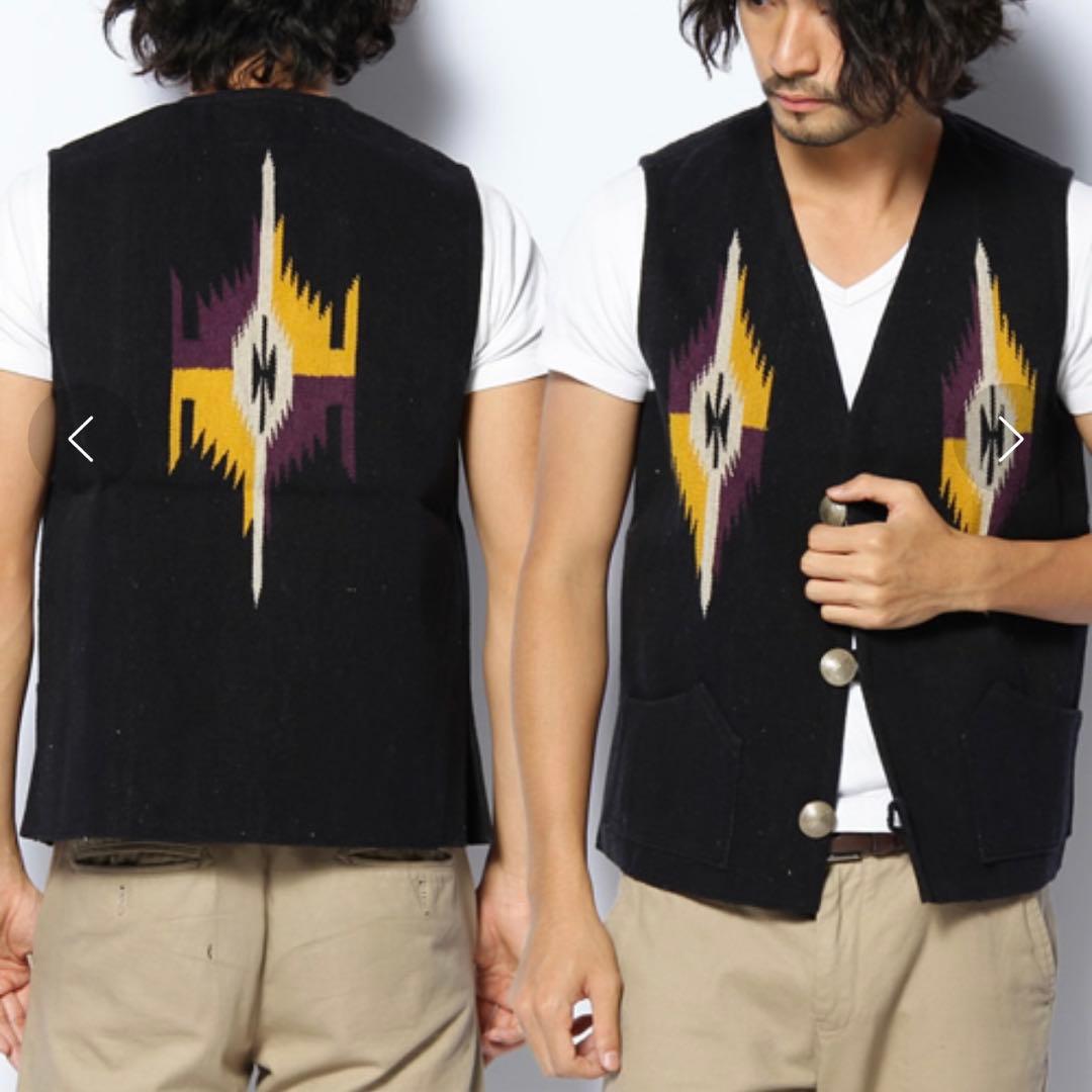 BEAMS 美品 東洋 インド製 CHIMAYO ラグ チマヨ ベスト コンチョ