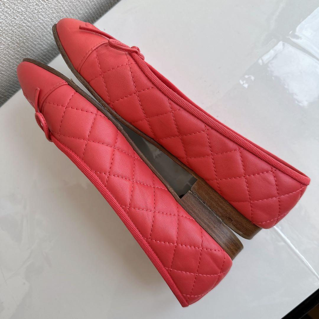 CHANEL シャネル　ココマーク　マトラッセ　フラットシューズ　バレリーナ