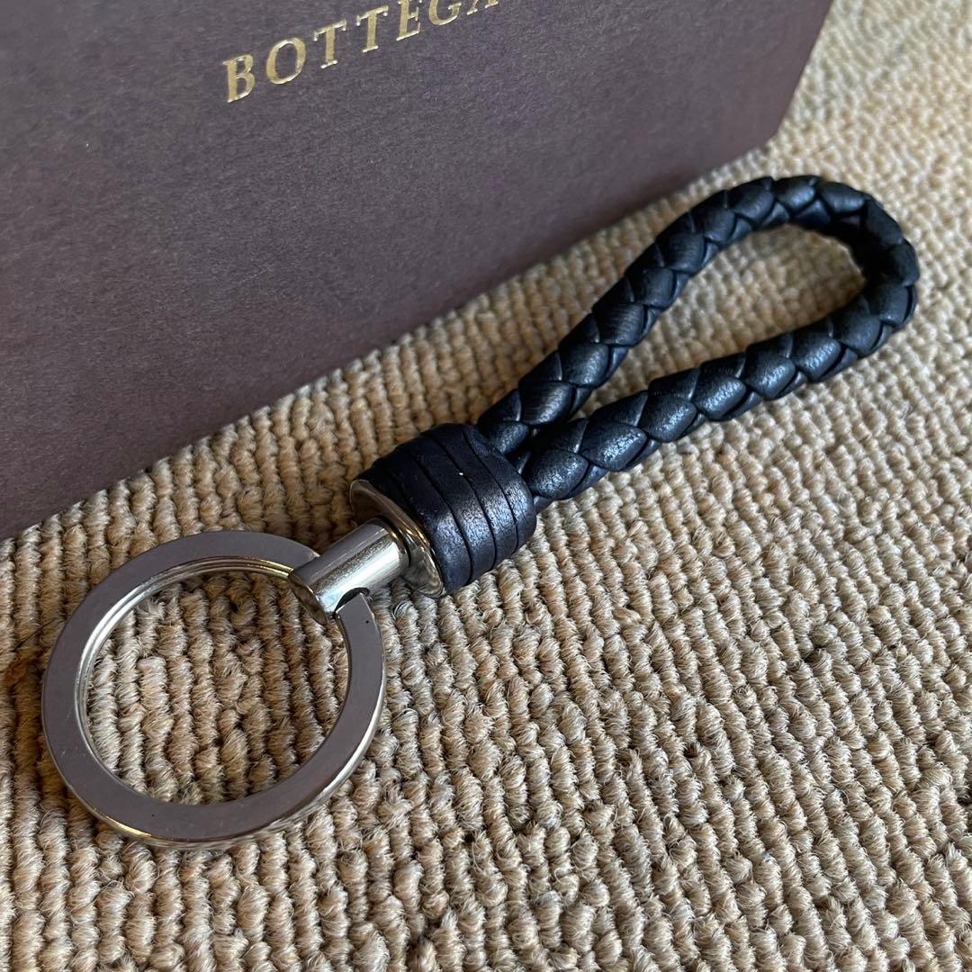 正規品⭐️美品⭐️BOTTEGA VENETA 男女　キーリング　イントレ　ブラック
