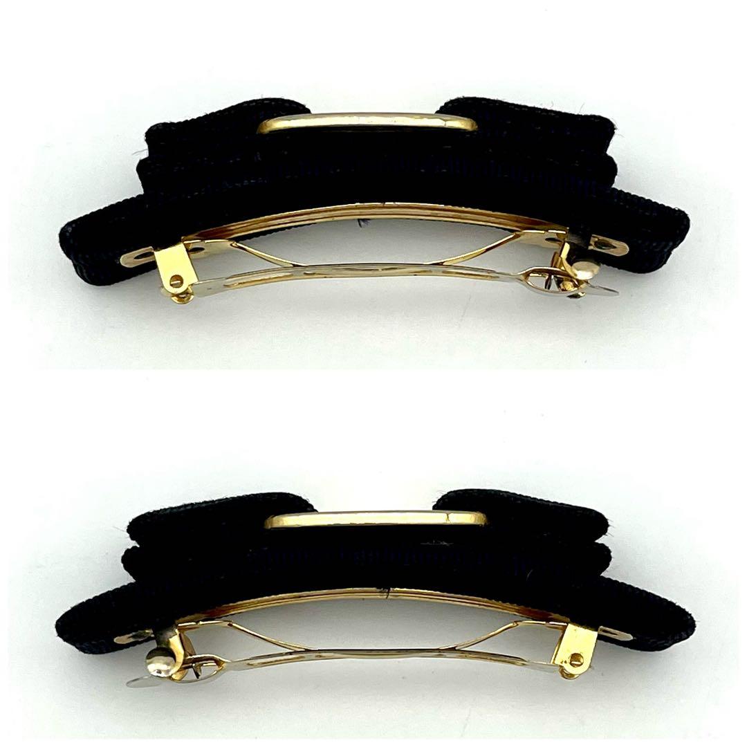 【美品】サルヴァトーレフェラガモ ヴァラリボン バレッタ ブラック