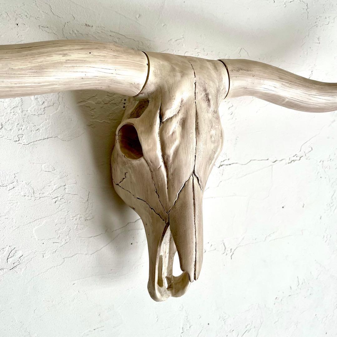 ◾️横幅74cm テキサスロングホーン バッファロースカル 壁掛けオブジェ◾️