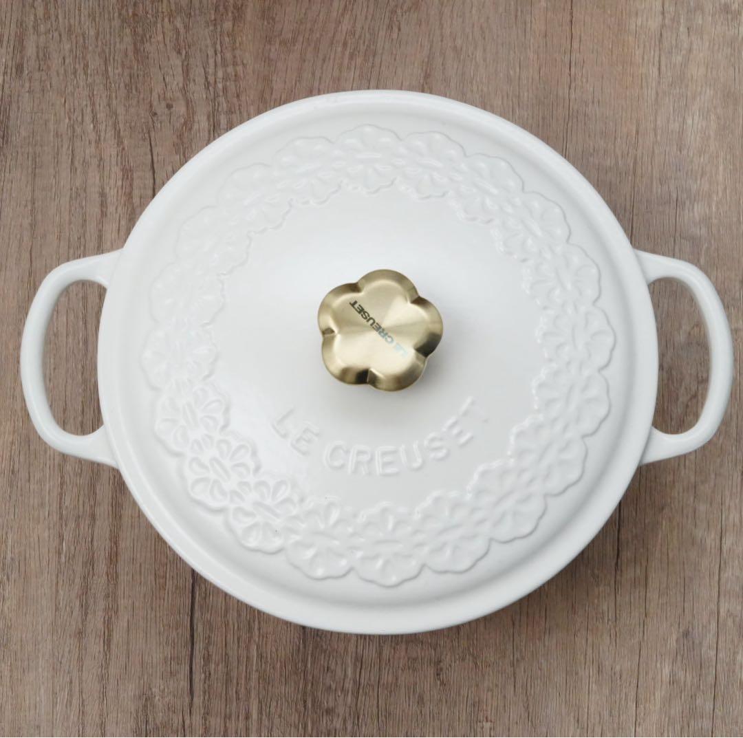 【美品】LE CREUSET　シグニチャーココット ロンド コットン　20cm