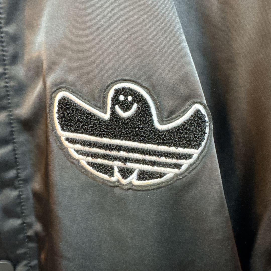 アディダス オリジナルス シュムーフォイル サテンボンバー 黒 L