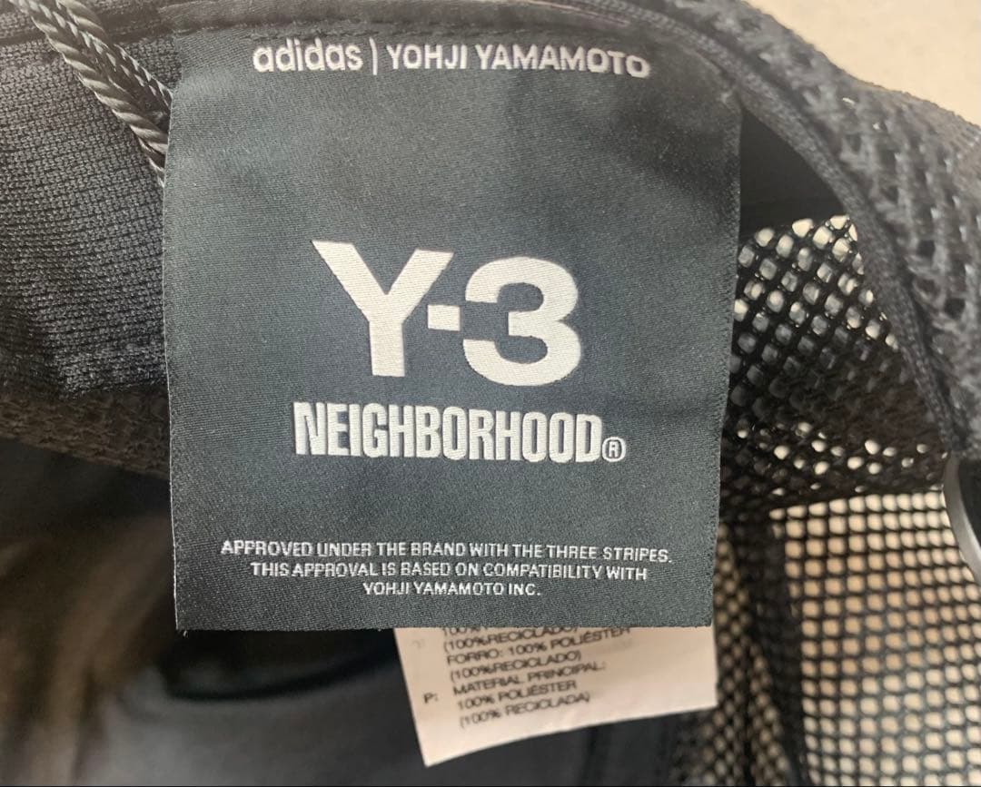 Y-3 NEIGHBORHOODメッシュキャップ ブラック