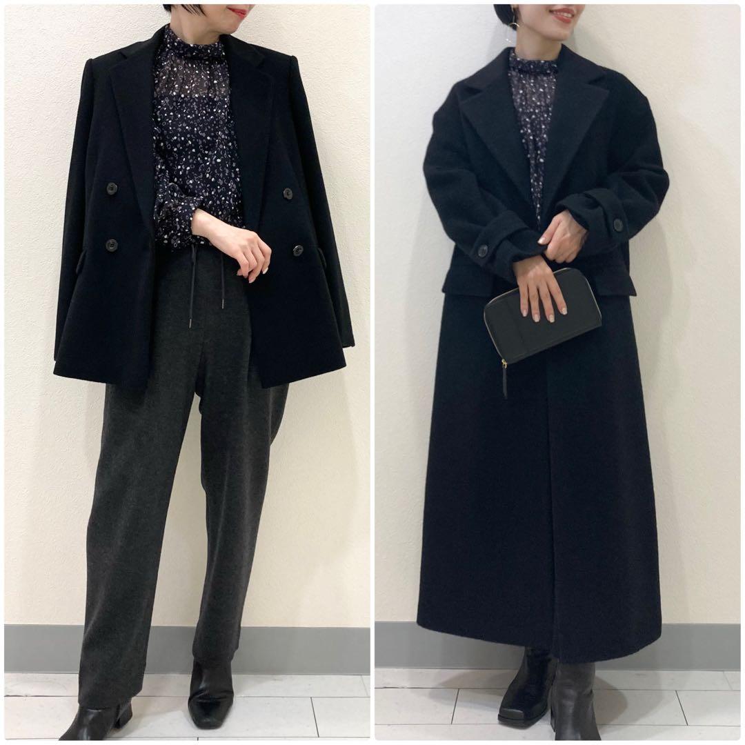 theory luxe 2024 シアー素材スタンドカラーブラウス