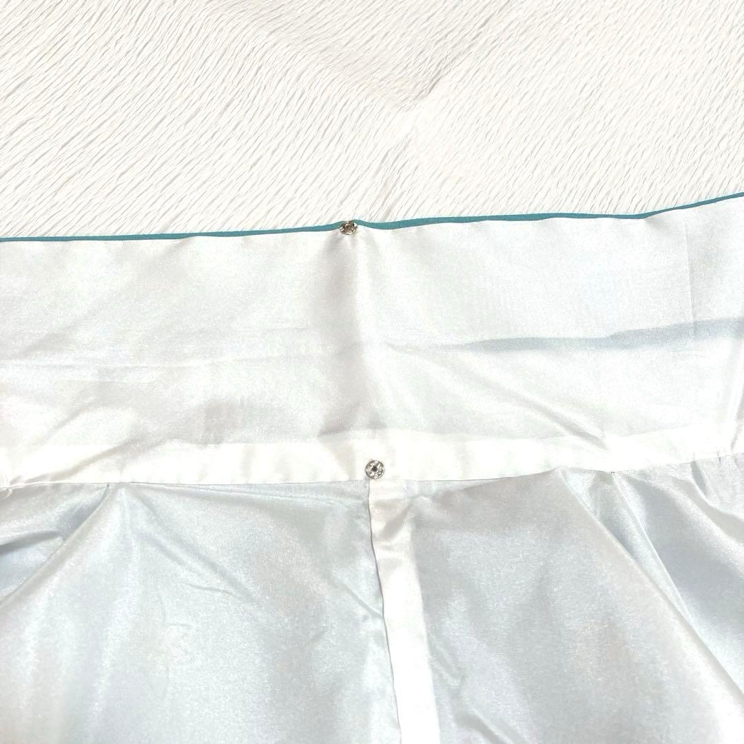 【良品✨】東レシルック　洗える着物　小紋　青みの緑色　梅　紅葉　手縫い仕立てB6