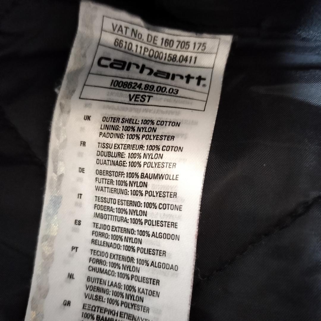 Carhartt WIP ダックベスト 黒 L ペンキ飛び ボロ グランジ