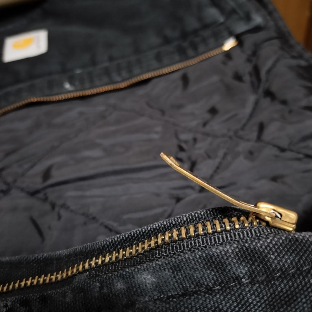 Carhartt WIP ダックベスト 黒 L ペンキ飛び ボロ グランジ